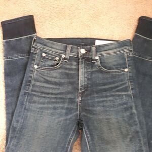 Rag and Bone Jeans Women's Size 24 Skinny Stretch Stylish unhemmed raw edge